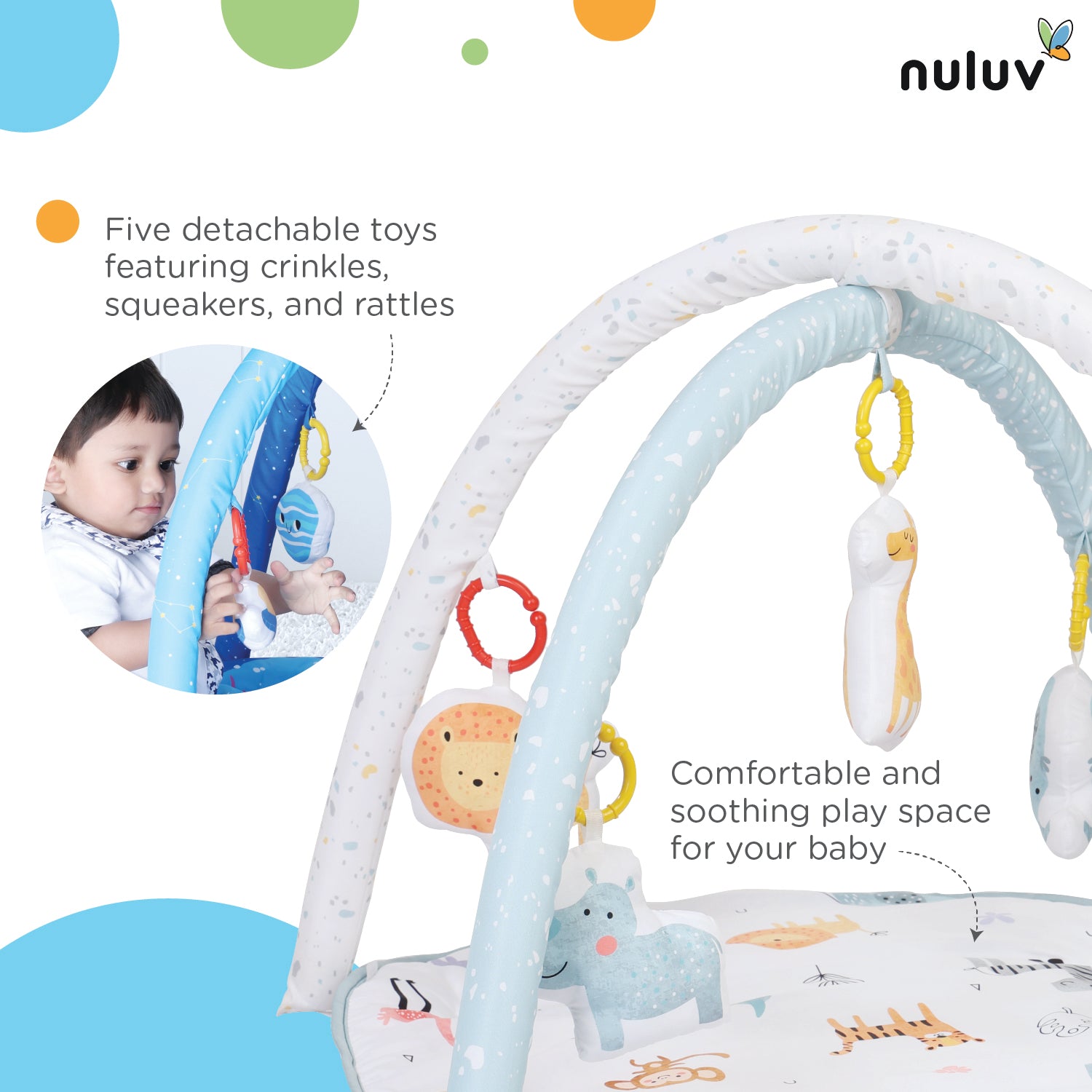 Nuluv Playgym - Jungle Birth to 12 Months Multicolor