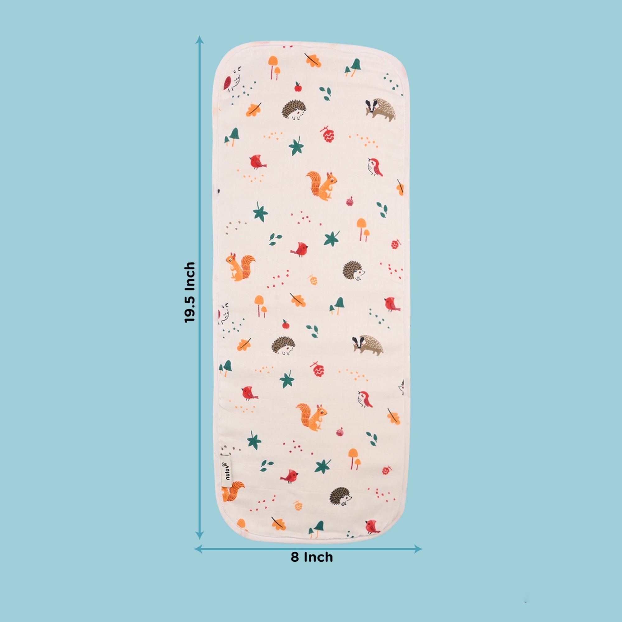 Nuluv Blue Giraffe Burp Cloth 0-6 months