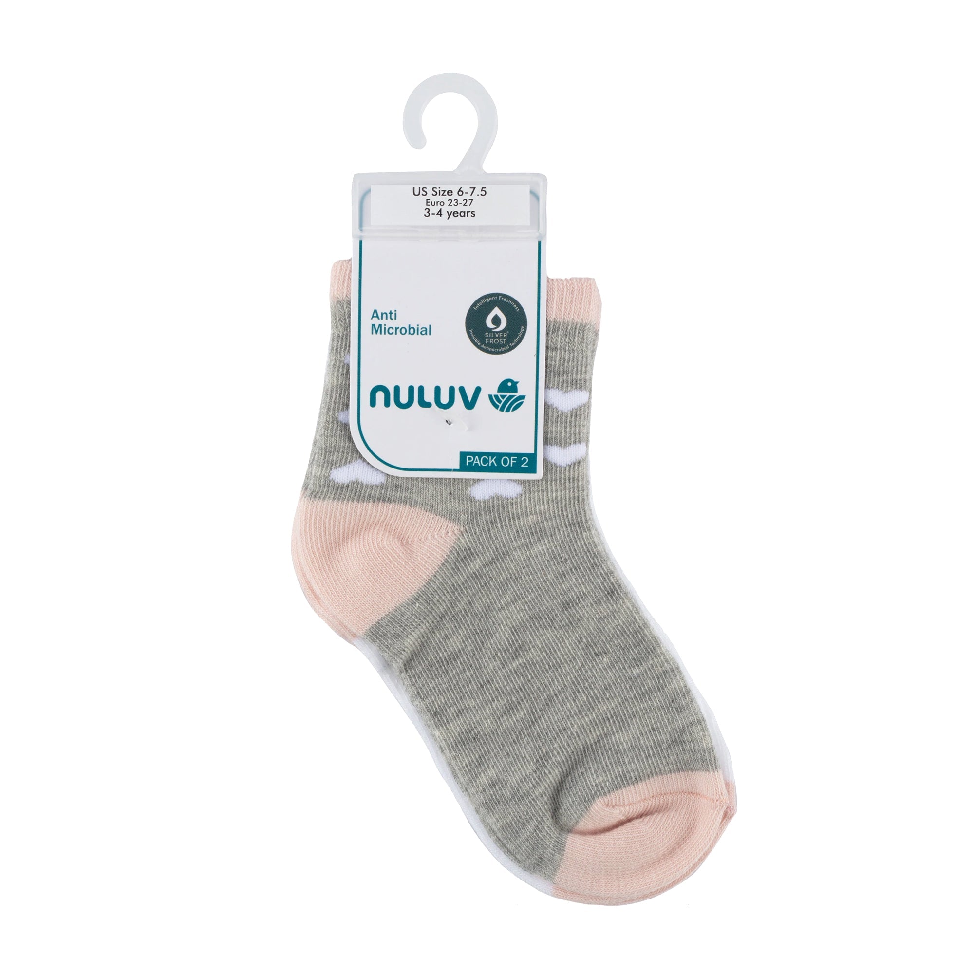 Nuluv Girls Ankle Length Socks (Pack of 2)