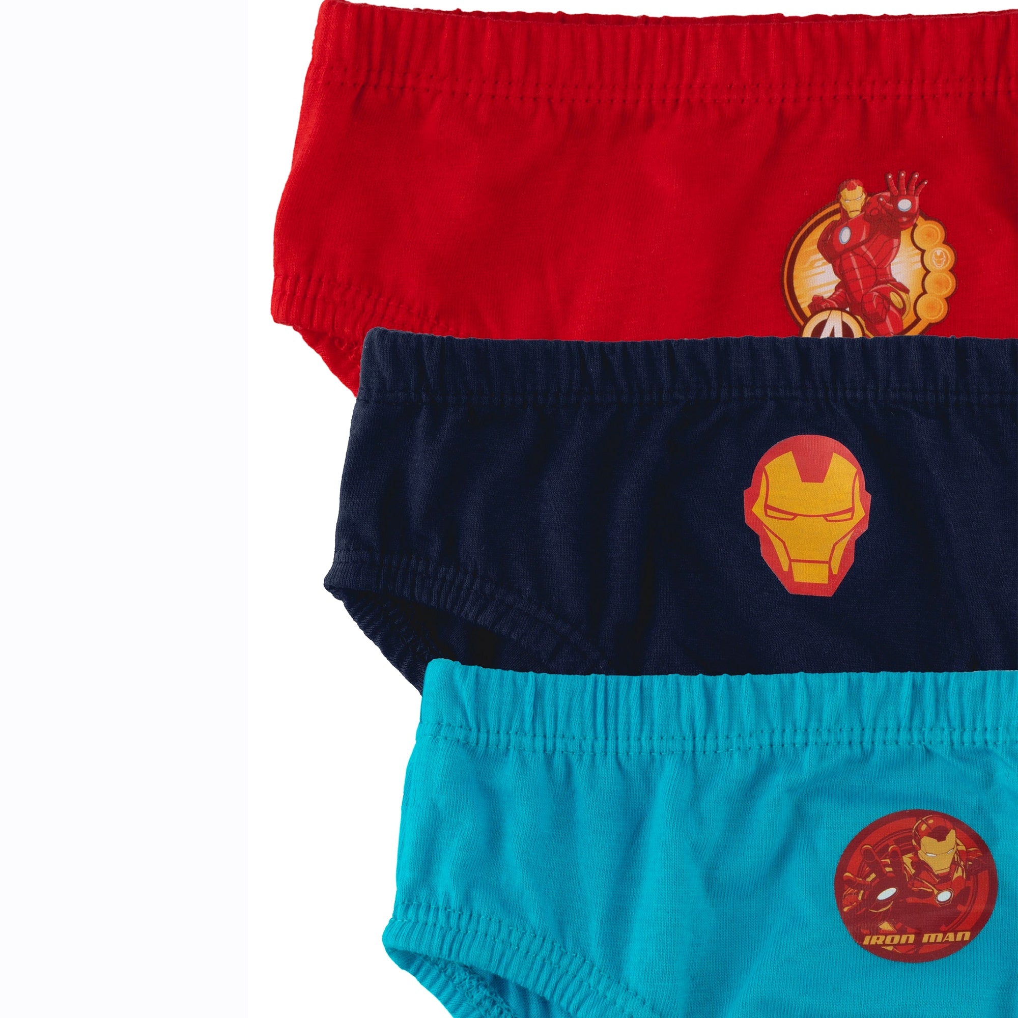 Nuluv Boys Iron Man Printed Brief Underwear Innerwear (Multicolor, Pack of 3)